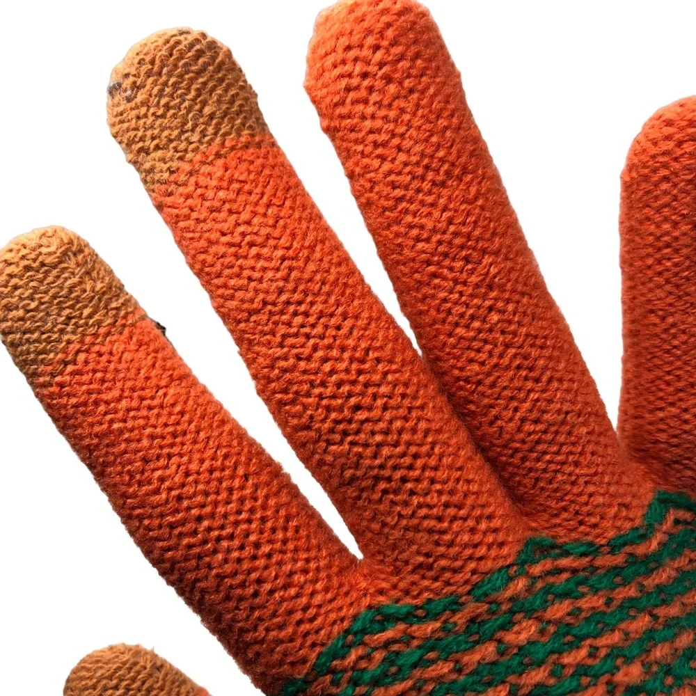STYLINE Smart Touch Rum, Green, Mustard Pattern Gloves -OS fits up to Large